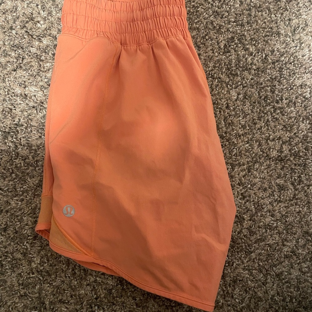 lululemon athletica Orange Hotty Hot shorts